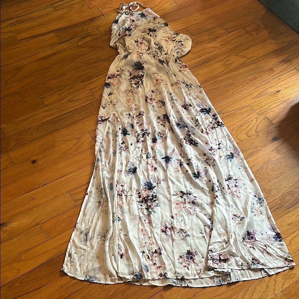 Show Me Your MuMu Cream Floral Maxi Dress